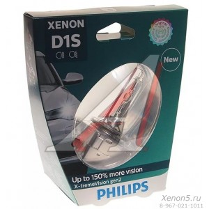 Ксеноновая лампа D1S Philips X-treme Vision Gen2 +150% - 85415XV2